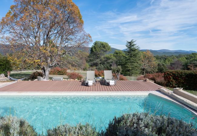 Villa Les Petits Puits - Piscine chauffée et protegée - Vue sur Montagnes Majestueuses - Ampus - Provence